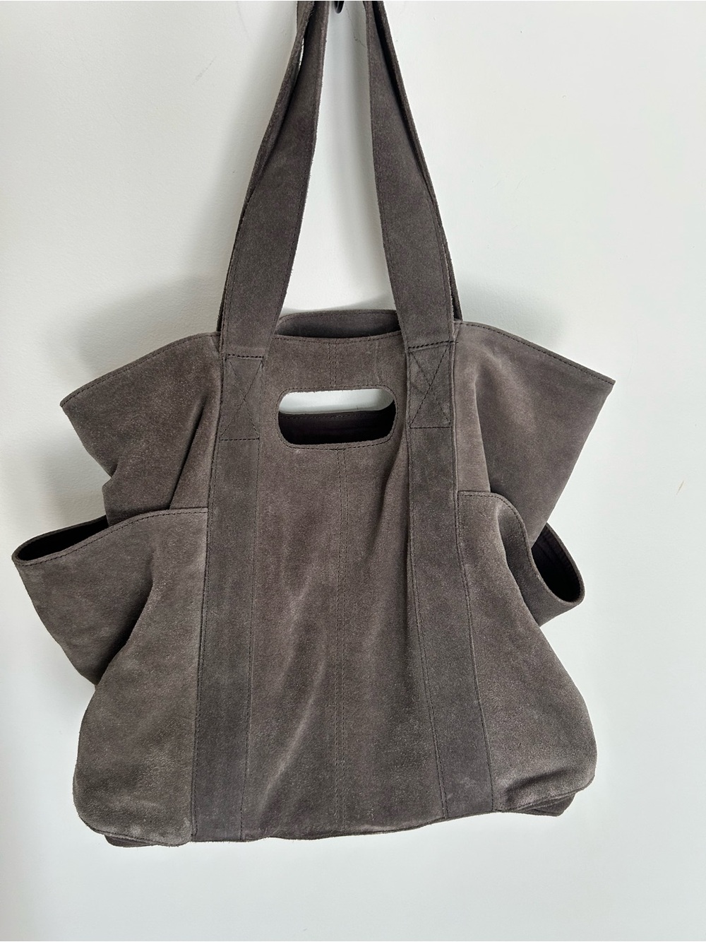 Free People Gray Suede Caravan tote bag - Picture 6 of 8